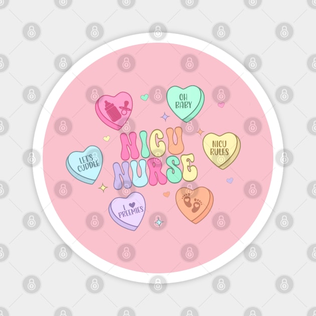 NICU Nurse Valentines Magnet by Drawings Star